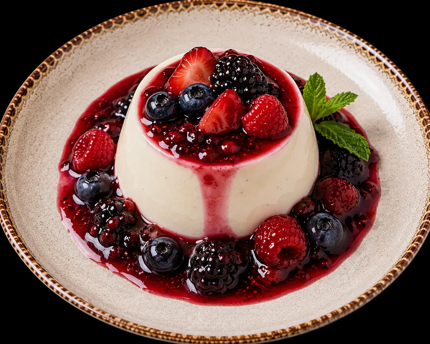 Panna Cotta con Frutti di Bosco