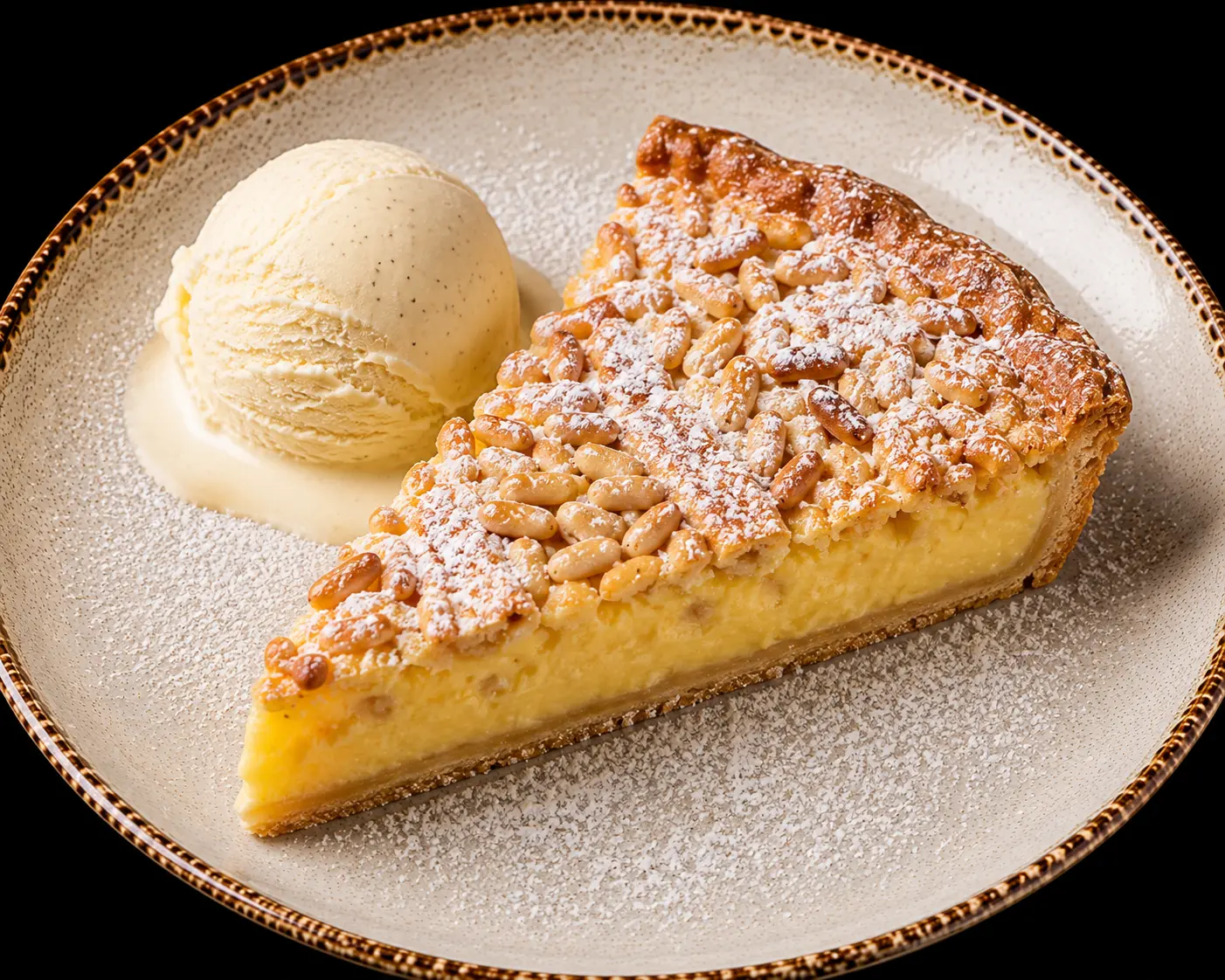 Torta della Nonna with Vanilla Gelato